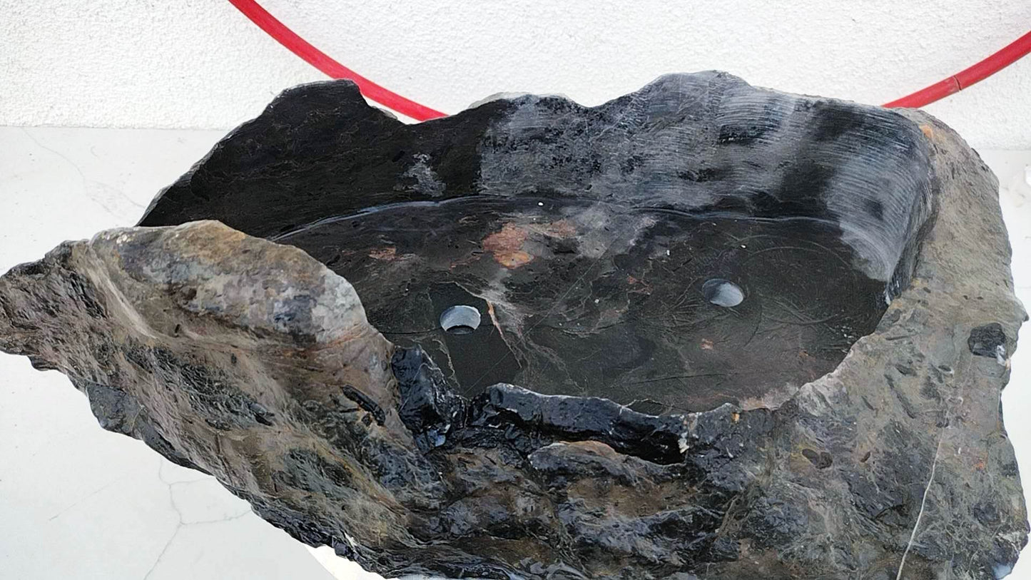 Authentic Chinese Lingbi Stone Bonsai Planter 02- Natural Suiseki Landscape 21" Solid Rock