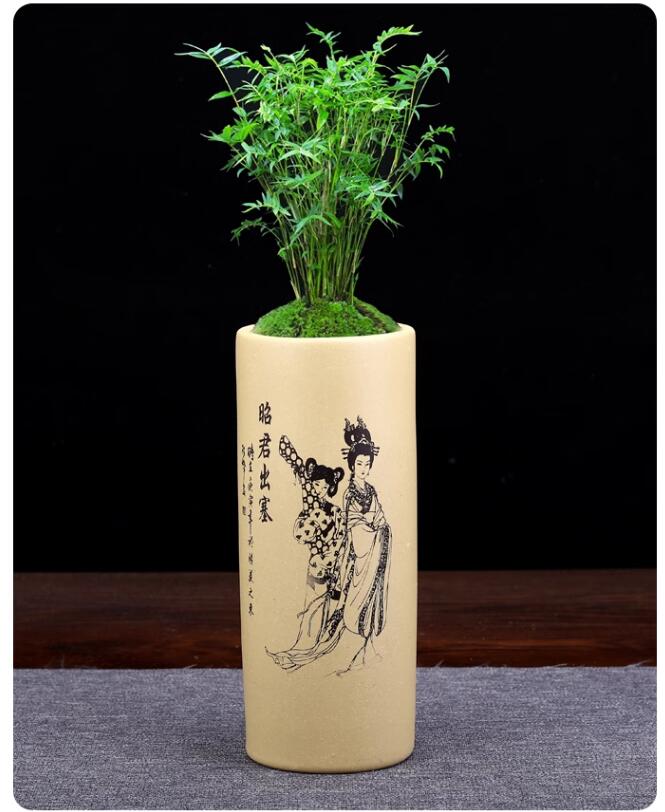 Yixing Zisha Vase with The Four Great Beauties of Ancient China CYMUS Orchids Sale
