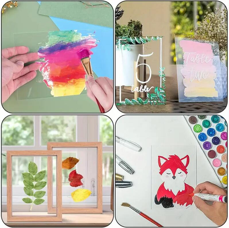 6Pcs Clear Display Acrylic Box for Collectible Alternative Glass Case Dustproof