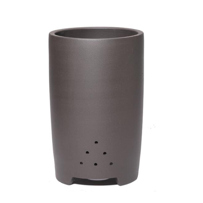 Purple sand flower pot handmade high-draw tube orchid pot simple retro breathable pot zisha planter 紫泥 紫砂花盆