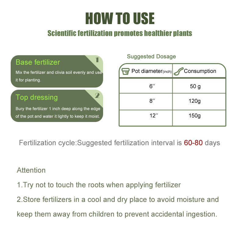 Special Fertilizer for Clivias 君子兰油性肥 5in1 Oil-based 200g 400g