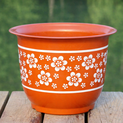 Imitation ceramic circular plastic plum blossom pot bonsai pot