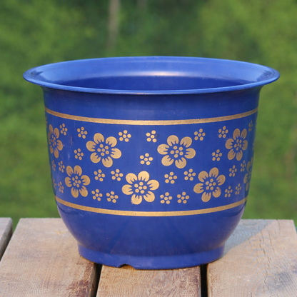 Imitation ceramic circular plastic plum blossom pot bonsai pot