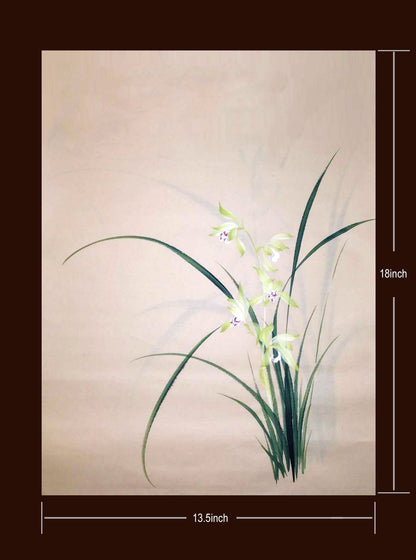 Xieyi-Style Orchid Handpainted with frame Original Chinese painting Traditonal 兰花小品 Home Decoration