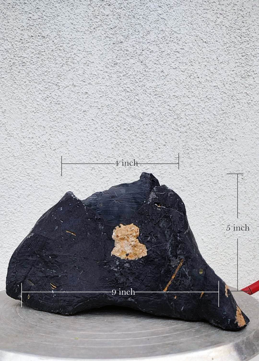 Natural Lingbi Stone Bonsai Pot with hole Whole-Piece Unique Landscape Viewing Stone