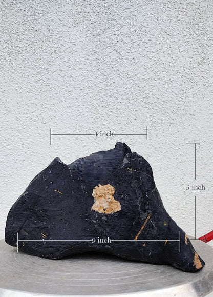 Natural Lingbi Stone Bonsai Pot with hole Whole-Piece Unique Landscape Viewing Stone