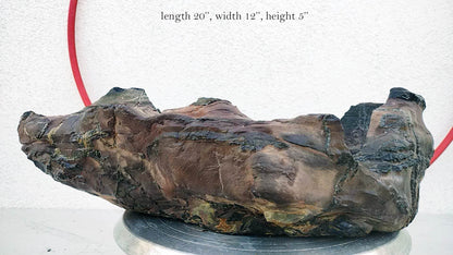 Natural Lingbi Stone Bonsai Pot 04- Whole-Piece Unique Landscape Viewing Stone 17x14x2.5in (Copy)
