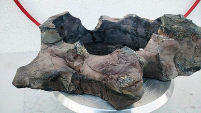 Natural Lingbi Stone Bonsai Pot 04- Whole-Piece Unique Landscape Viewing Stone 17x14x2.5in (Copy)