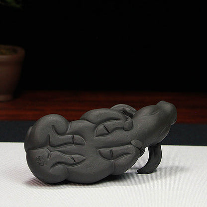 China Yixing Zisha Handmade Tea Pet Bull Decoration, home office decorations, Made of Yixing Zisha Clay