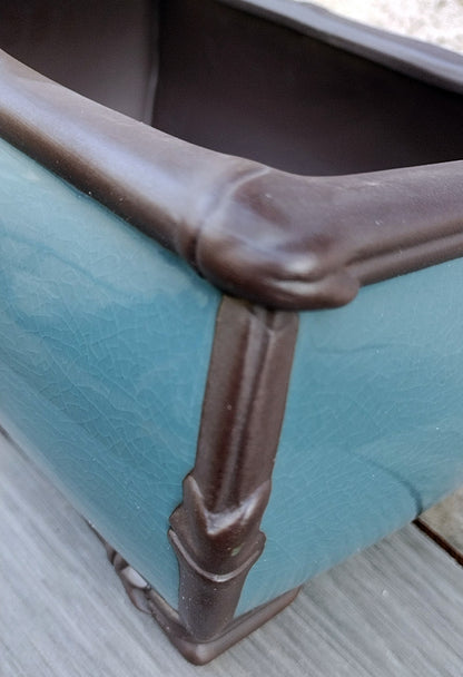 Purple Sand Bonsai Pot handmade The Song porcelain kiln Pot with tray simple retro breathable Pot ZiSha Planter 哥窑盆景盆
