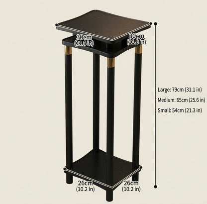Chinese-style Floor-standing Bonsai Display Stand for Living Room(Black)