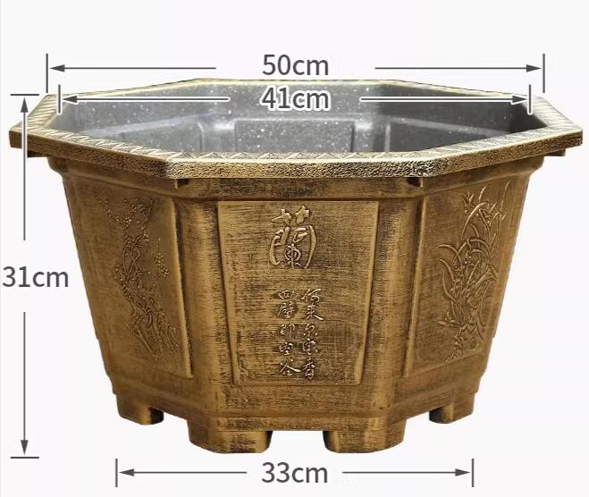 Extra Large Rectangle Resin Bonsai Pot - Thickened Planter for Outdoor indoor CYMUS Nurery
