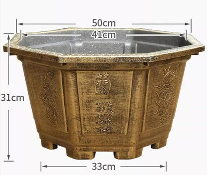 Extra Large Rectangle Resin Bonsai Pot - Thickened Planter for Outdoor indoor CYMUS Nurery