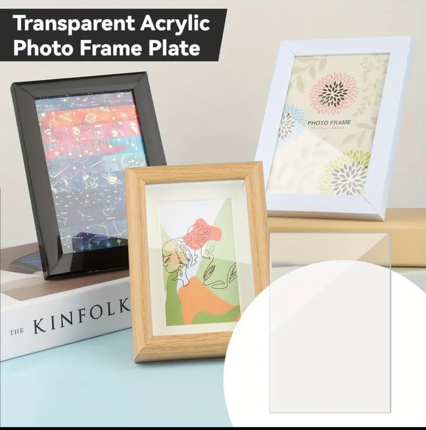 6Pcs Clear Display Acrylic Box for Collectible Alternative Glass Case Dustproof