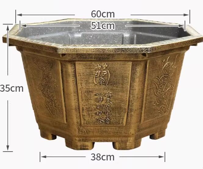 Extra Large Rectangle Resin Bonsai Pot - Thickened Planter for Outdoor indoor CYMUS Nurery