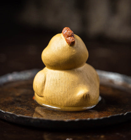 Handmade Tea Pet, FUN Chicken Figurine, Made of Yixing Zisha Clay