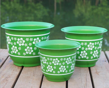 Imitation ceramic circular plastic plum blossom pot bonsai pot