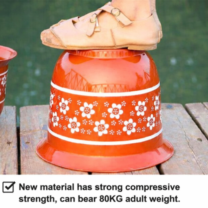 Imitation ceramic circular plastic plum blossom pot bonsai pot