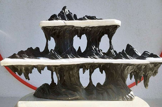  Hand-Carved Mountain Sculpture 